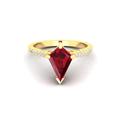 2.10Cts Ruby Gemstone Engagement Ring, Kite Shape Stone Ring For Her, July Birthstone Best Vibe Antique Her