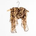 Brown Leopard Print Scarf, Personalised Scarf Gift, Giftboxed Initial Animal Shawl Wrap