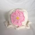 Knit Ruffle Flower Cotton Baby Hat Great Photo Prop
