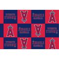 Los Angeles Angels Of Anaheim Mlb Baseball Squares Boxes Fleece Fabric Print S6588Df