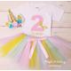 Pastel Any Name Baby Girls 1st/2nd Birthday Outfit Unicorn Tshirt Tutu & Headband Party Dress Fancy Dress Personalised Ballet