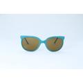 Vintage 1980's Vuarnet 002 Aqua Green Cat Eye Sunglasses Px2000 Mineral Brown Lens
