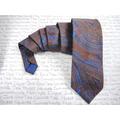 Paisley Print Tie, Brown & Blue Liberty Art Cotton Print