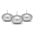 3 Silver Floating Candles, Wedding Candle, Decorations, Table Party Decorations