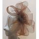 Brown Feather Fascinator Millinery Burlesque Headband Wedding Hat Hair Piece
