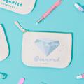 Diamond Birthstone - Canvas Pouch Birthday Gift For Her Enamel Pin Set Birthstones Alphabet Bags