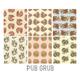 Pub Grub Gift Wrap Paper | 13x19 Sheet/Birthday Holidays Scrapbooking Bar Food Snacks Chips Pretzels Wings Pizza