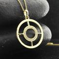 Diamond Circle Necklace, Anniversary Pendant, 14K Necklace With Chain, Gemsjewelleryin, Halloween Sale