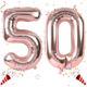 50 Number Balloon 50Th Birthday Decorations Rose Gold Balloons Years Old Decoration Anniversary