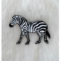 Plains Zebra Hard Enamel Pin | Animal Art Deco