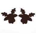 Padded Felt Reindeer Heads Blanks Christmas Craft Scrapbooking Cardmaking Pk 6