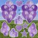 Purple Flair & Balloons Yard Cards | F272Hs