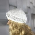 Thinnest Linen Sun Beret Hat Beige Womens Summer Hats Lace Cottagecore Accessories