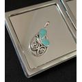 Gorgeous Large Natural Turquoise & 925 Sterling Silver Animal Butterfly Drop Pendant Necklace Gift