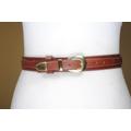 Brown Cowgirl Belt For Women With Gold Buckle