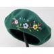 Hand Embroider Colorful Wild Flower Garden Wool Beret Hat, 100% French Cap, Warm Winter Hat For Women