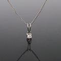 Vintage Diamond Pendant On Chain, 18Kt White Gold, France