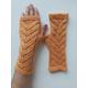 Women Fingerless Gloves Mittens Long Arm Warmers Wrist Multicolored Knitted Vegan Ready To Ship