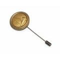 Vintage Gold Tone Round Sailboat Stick Pin, Hat Pin