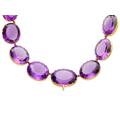 396.09 Ct Amethyst & 14Ct Yellow Gold Riviere/Collarette Necklace - Antique Circa 1880