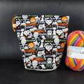 R/M/S/Dpn Halloween Monsters Project Bag For Knitting/Crochet/Crafts