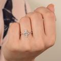 Rose Gold 1Ct Oval Milgrain Art Deco Promise Ring For Her, Vintage Engagement Ring, Antique Womens Wedding