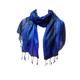 Silk Scarf| Hand-Dyed Silk|100% Naturalmulberry Silk| Blue Black Scarves | Handmade Scarves| Hand-Painted Scarf| Made in Vietnam