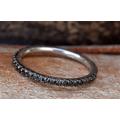 Black Diamond Band-Micro Pave Ring-Diamond Wedding Band-stacking Rings-Matching Bands-Black Diamond Ring-Solid Gold Ring-Matching Rings