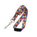 2 Autism Awareness Lanyards - Free Ship Cute, Soft Puzzle Piece Lanyard with Swivel Hook & Breakaway Clasp For Name Badge, ID Card Or Keys