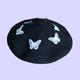 Embroidery Butterfly Beret, French Embroidery Handmade, Cute Hat, Women Hat For Winter, Birthday Gift, Wool Lovely