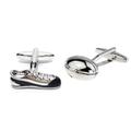 Mixed Pair Rugby Boots & Ball Design Cufflinks in Personalised Cufflink Box