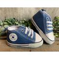 Baby High Top Sneakers Like Converse Babys 1St Shoes For Crib Shoes Shower Gift New Idea Denim Blue Star