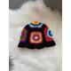 Granny Square Bucket Hat, Festival Colorful Crochet Sun Beach Knit Hat Women, Gift Her