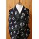 Vintage Japanese Indigo Cotton Kasuri Ikat Woven Women's Kimono Robe Dressing Gown Yukata