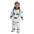 Personalised Nasa Astronaut Costume With Cap-In White & Orange-Nasa Logo-Usa Flag - Space Shuttle & Commander Patch-Realistic