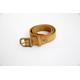 Mustard Leather Belt - Thin Handmade Belt