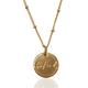 Be Kind Engraved 18K Gold Plated Disc Pendant | Satellite Beaded Chain Dainty Necklace With Gift Box