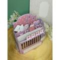 Pop Up Baby Crib/Cot Card - Shower New