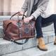 Leather Duffle Bag, Mens Leather Weekender Personalized Duffel Holdall Overnight Gym Bag For Men