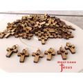 Lot 50 Cross Hand Made Olive Wood Rosary Maker Necklace Holy Spirt Land Jerusalem Blessed