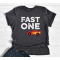 Fast One, Race Car 1st Birthday Shirt, First Birthday, Racing Boy Outfit, Party Shirt