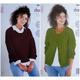 Womens Knitting Pattern K5826 Ladies Easy Knit Long Drop Sleeve Round Neck Jumper & Jacket Chunky | Bulky King Cole