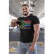 South Africa Flag Rugby Ball Pattern T-Shirt