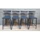 Painted Nordic Kitchen Bar Stool Solid Beech Modern Scandinavian Dining/Chair in F&b Railings