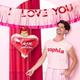 Love Potion Heart Foil Balloon, Valentines Day Party Engagement Decoration, Red Decorations, Romantic Balloon Helium/Air