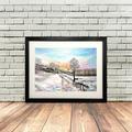 Yorkshire Railway Children Walk Haworth Painting Print