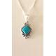 Turquoise Necklace/Turquoise Pendant Necklace/sterling Silver Beauty Necklace/Made in Usa