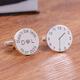 Personalised Engraved Don't Be Late.. Wedding Cufflinks, Clock Time Bride & Groom Cufflinks