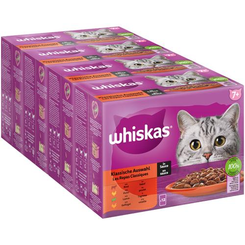 96x85g 7+ Klassische Auswahl in Sauce Jumbopack Whiskas Senior Frischebeutel 96 x 85 g...