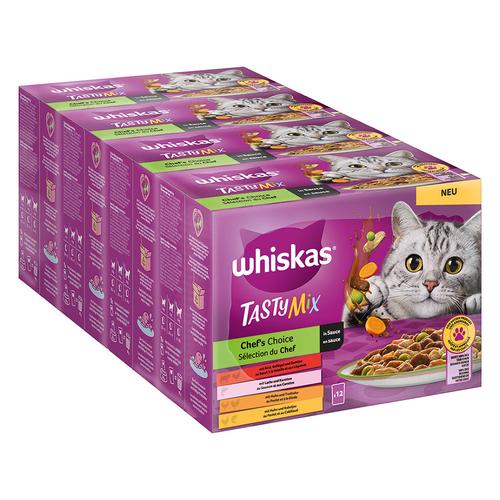 48x 85g Multipack Whiskas Tasty mix Portionsbeutel Chef's Choice in Sauce Katzenfutter nass